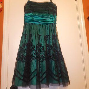 Blondie Nites by Linda Bernell Satin & Tulle Dress